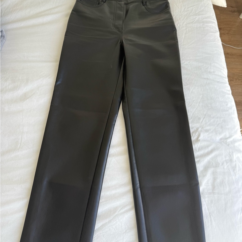 Wilfred Black Faux Leather Pants
